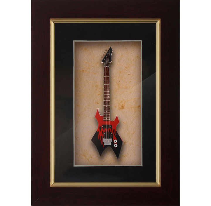 Miniature Red&Black Guitar Decorative frames-